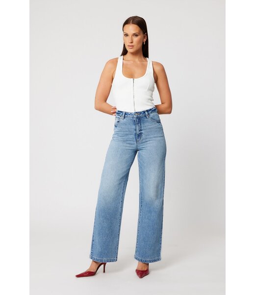 Abrand Jeans high wide LIV, Light vintage blue