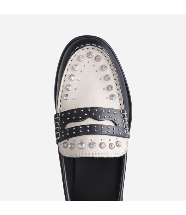 BRONX Loafers FRIZ-O, Black White