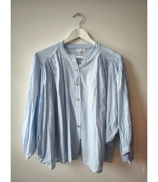 selectedbystijldepartment Blouse wide light cotton, Light blue