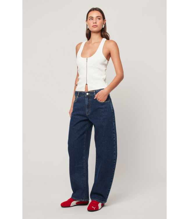 Abrand Jeans barrel Tara, Dark blue