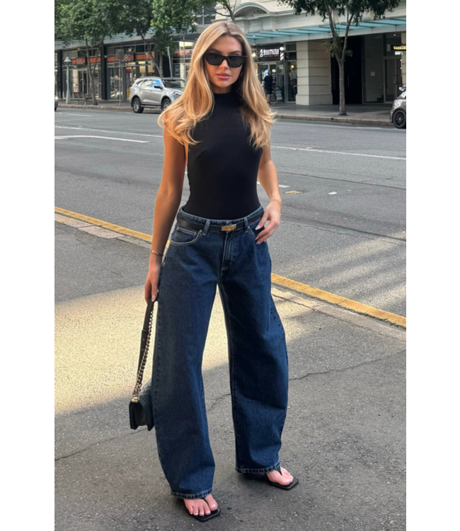 Abrand Jeans barrel Tara, Dark blue