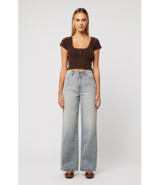 Abrand Jeans high wide Caitlin, Tint light blue