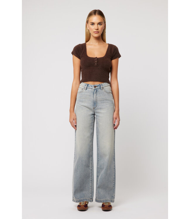 Abrand Jeans high wide Caitlin, Tint light blue