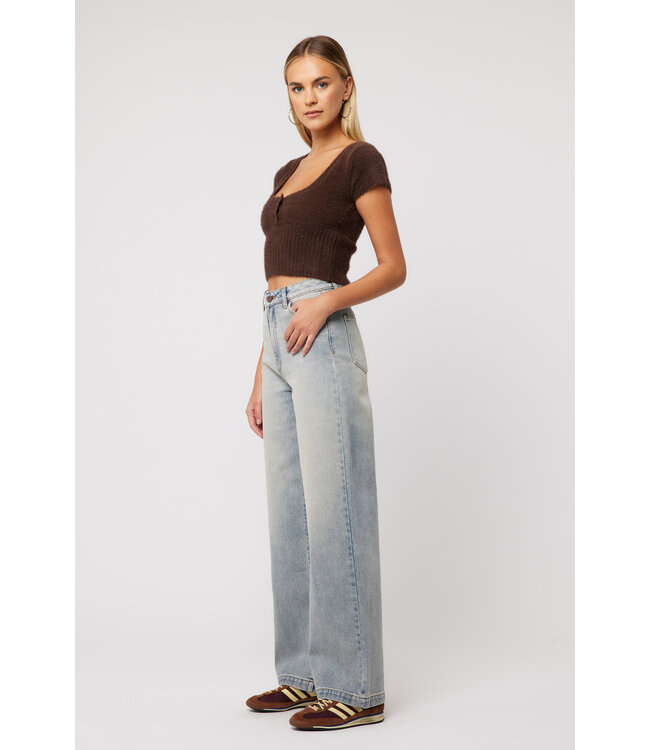 Abrand Jeans high wide Caitlin, Tint light blue