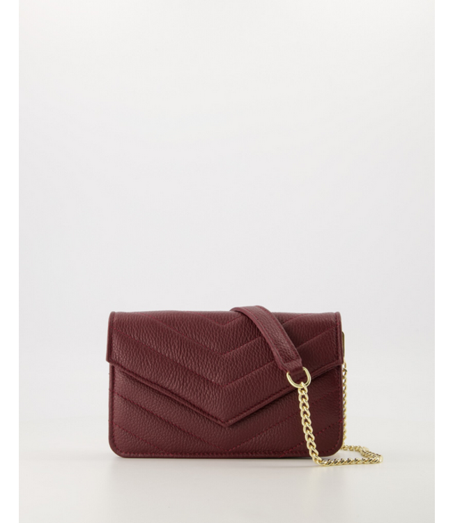 selectedbystijldepartment Bag clutch padded, Burgundy