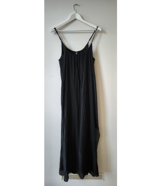 selectedbystijldepartment Dress singlet maxi light cotton, Black