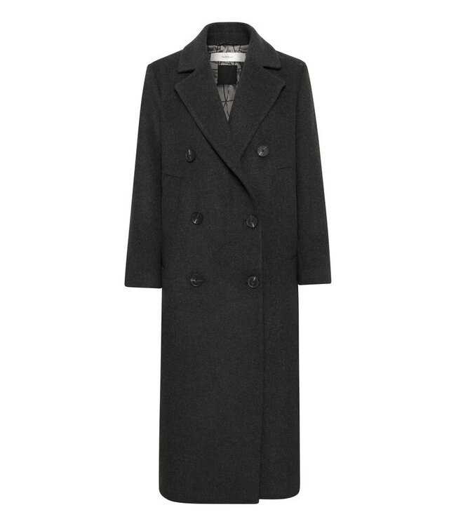 InWear Coat Yunah long, Dark grey melange