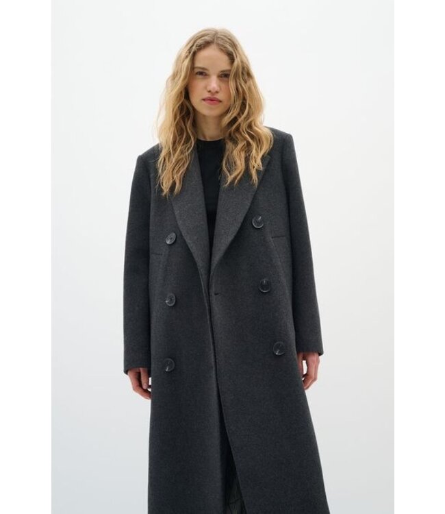 InWear Coat Yunah long, Dark grey melange