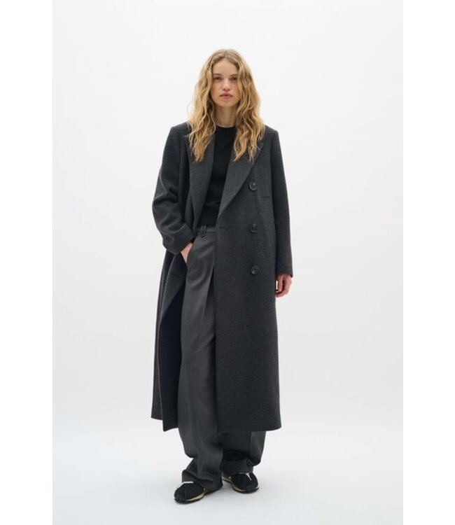 InWear Coat Yunah long, Dark grey melange