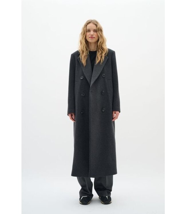 InWear Coat Yunah long, Dark grey melange