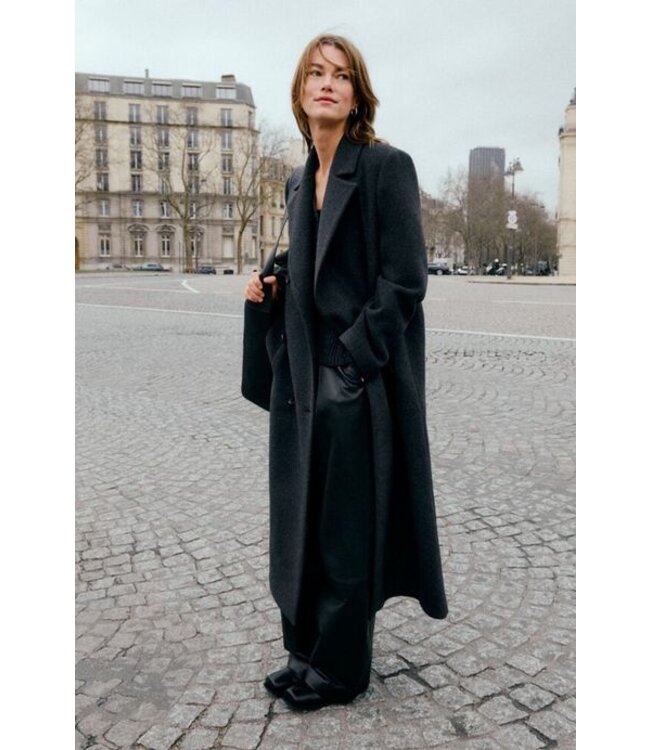 InWear Coat Yunah long, Dark grey melange