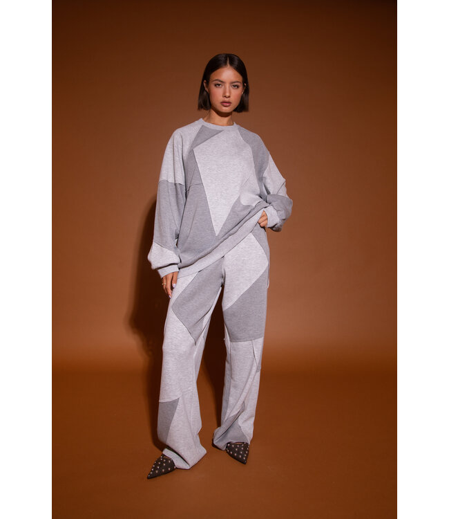 Studio Amaya Sweater Violet, Grey