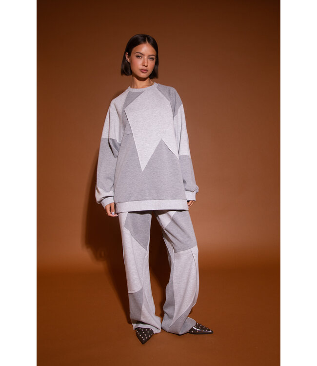 Studio Amaya Sweater Violet, Grey
