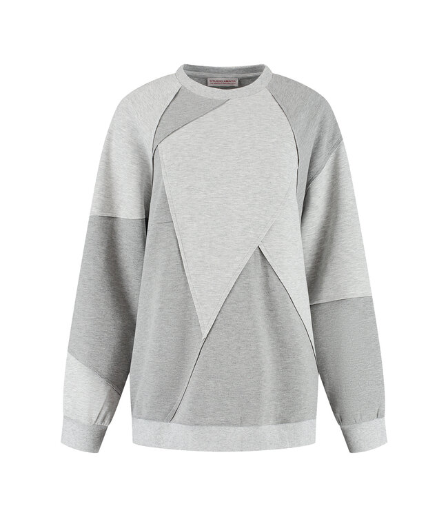 Studio Amaya Sweater Violet, Grey