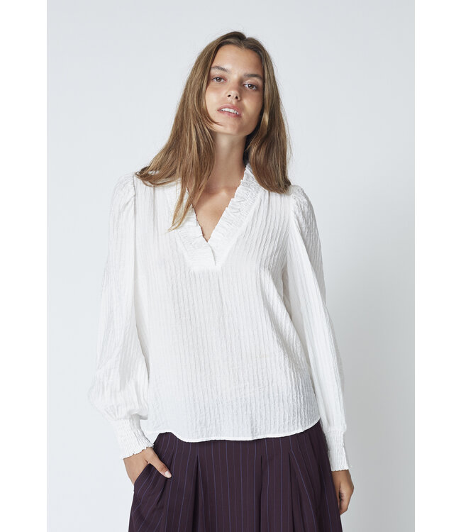 Co'Couture V-Blouse Shina, Off white