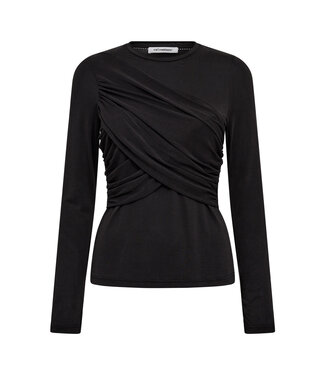 Co'Couture Blouse Camilla drape, Dark grey