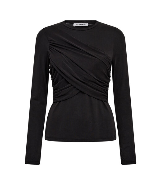 Co'Couture Blouse Camilla drape, Dark grey