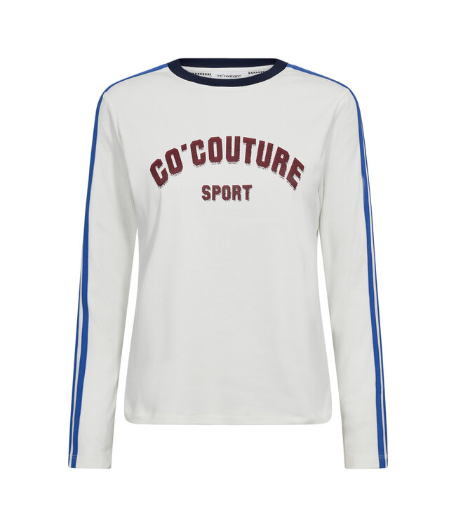 Co'Couture Longsleeve tee Edge sport, Off-white blue