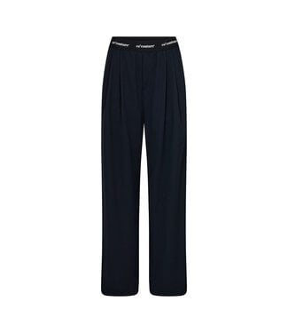 Co'Couture Pants Amina logo panel, Navy
