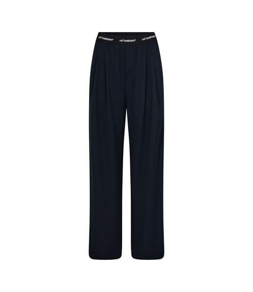 Co'Couture Pants Amina logo panel, Navy