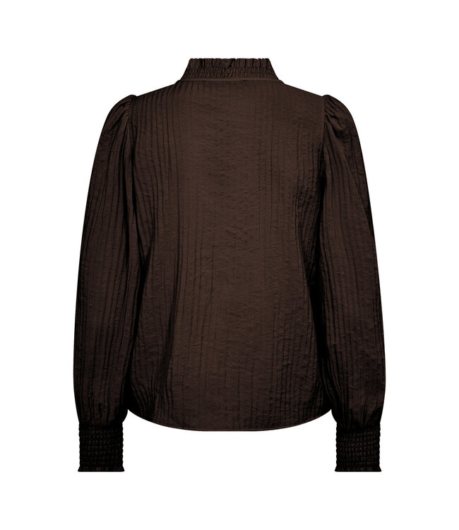 Co'Couture V-Blouse Shina, Dark brown