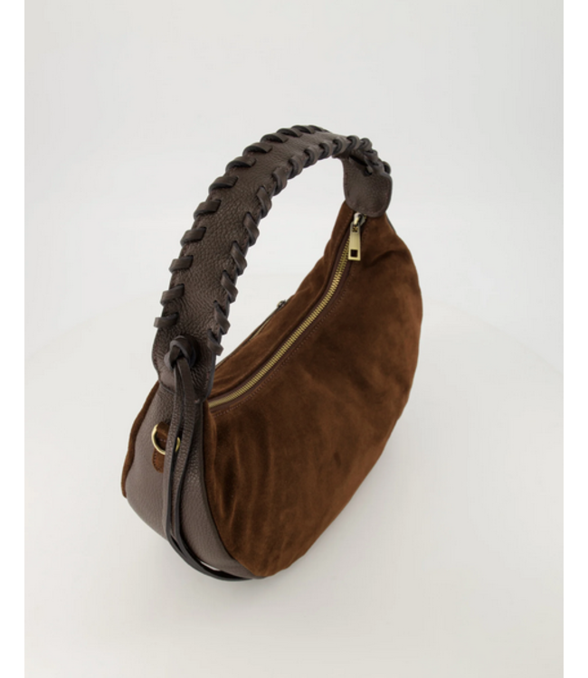selectedbystijldepartment Bag big braided handle, Brown
