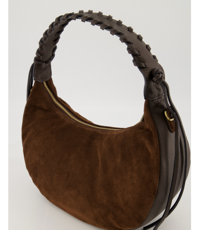 selectedbystijldepartment Bag big braided handle, Brown