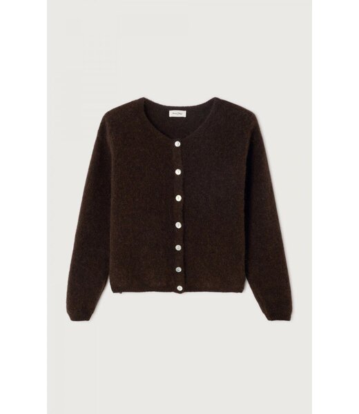 American Vintage Cardigan VITO19E, Coffee melange