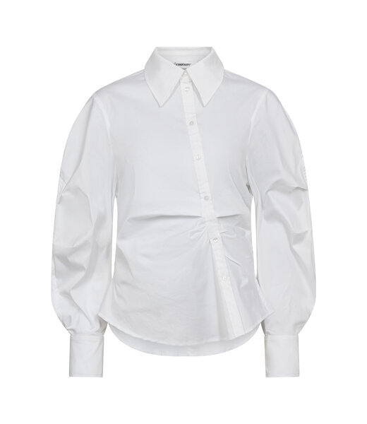 Co'Couture Shirt Sanna asym placket, White