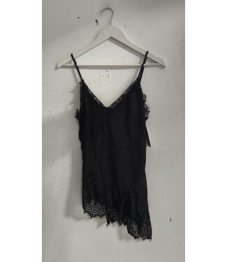 selectedbystijldepartment Top singlet lace diagonally, Black
