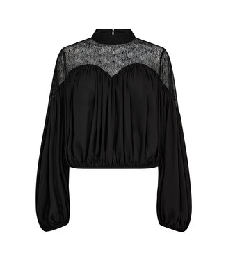 Co'Couture Blouse Mingo mix lace, Black