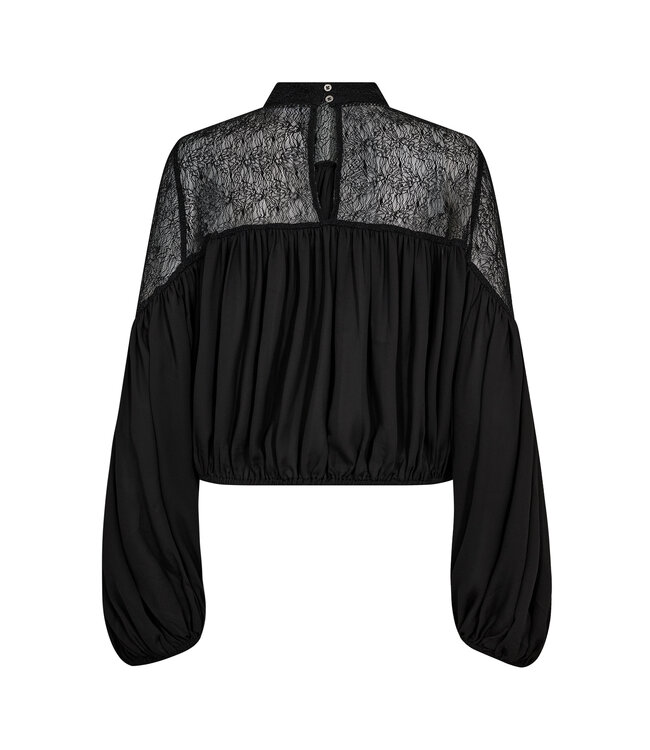 Co'Couture Blouse Mingo mix lace, Black
