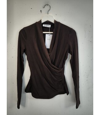 selectedbystijldepartment Longsleeve stretch wrap, Brown