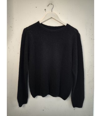 selectedbystijldepartment Sweater knitted baby alpaca, Black