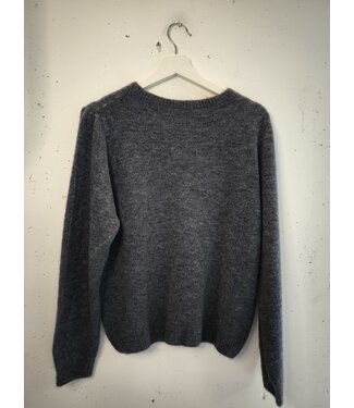 selectedbystijldepartment Sweater knitted baby alpaca, Gray blue