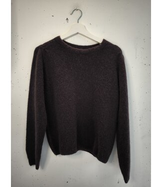 selectedbystijldepartment Sweater knitted baby alpaca, Brown