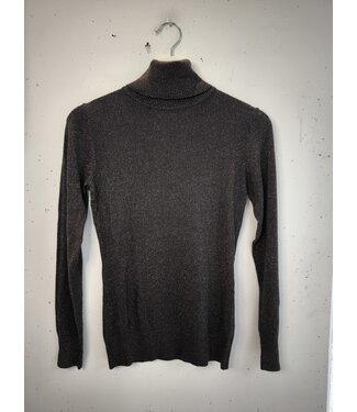selectedbystijldepartment Longsleeve col glitter, Brown silver