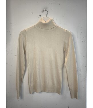 selectedbystijldepartment Longsleeve col glitter, Ecru silver