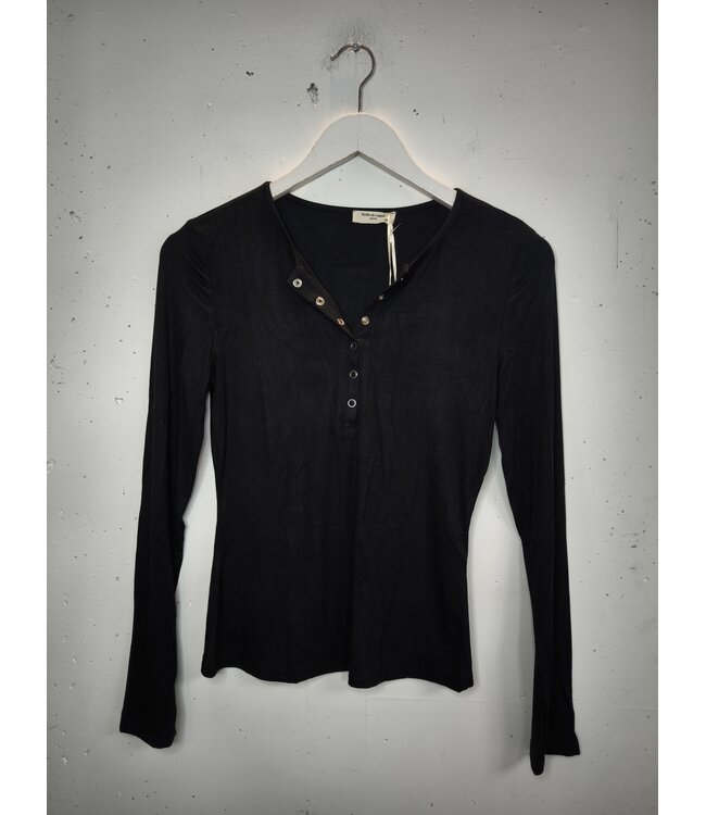 selectedbystijldepartment Longsleeve button V, Black