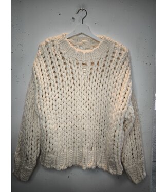 selectedbystijldepartment Sweater bold knitted, Ecru