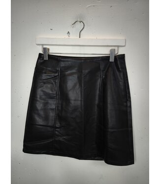 selectedbystijldepartment Skirt mini faux leather, Black