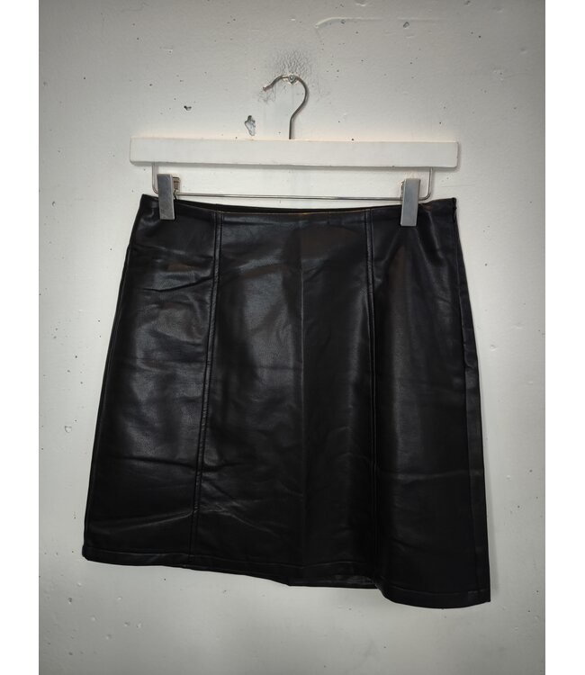 selectedbystijldepartment Skirt mini faux leather, Black