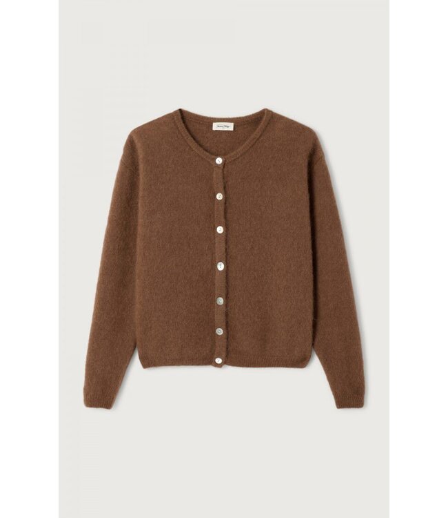 American Vintage Cardigan VITO19E, Chocolate melange
