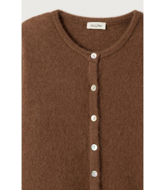American Vintage Cardigan VITO19E, Chocolate melange
