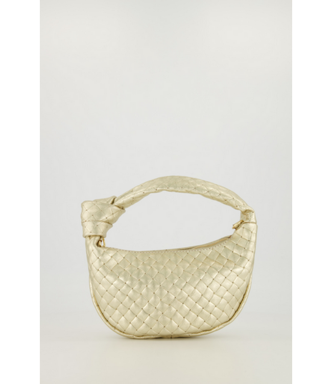 selectedbystijldepartment Bag braided knotted, Gold