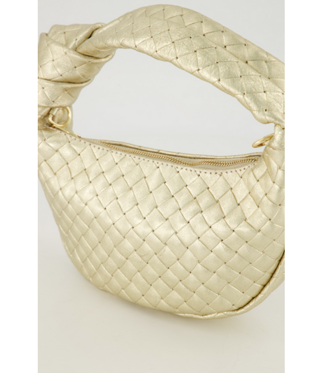 selectedbystijldepartment Bag braided knotted, Gold