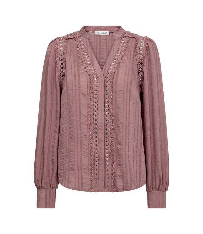 Co'Couture V-shirt Kesi lace, Old rose