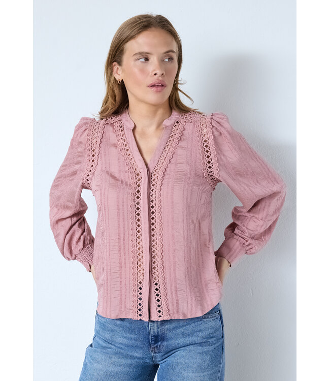 Co'Couture V-shirt Kesi lace, Old rose