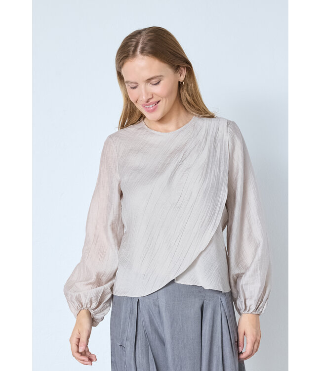 Co'Couture Blouse drape Conny, Mink