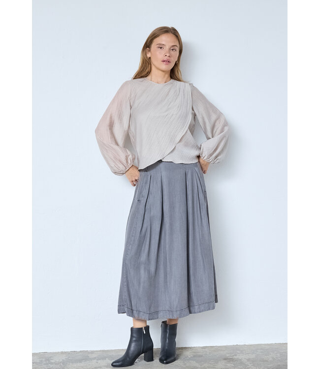 Co'Couture Blouse drape Conny, Mink